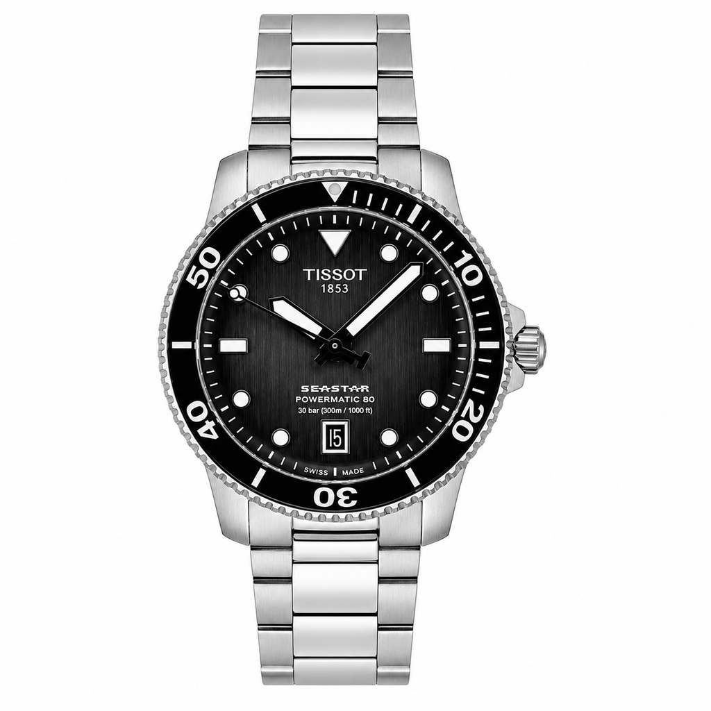 Tissot Seastar 1000 Powermatic 80 Grey Dial Automatic Diver's T120.807.11.051.00 300M Men's Watch