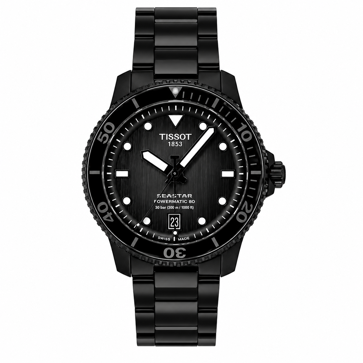Tissot Seastar 1000 Stainless Steel Grey And Black Dial Automatic Diver's T120.807.33.051.00 300M Men's Watch