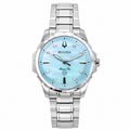 Bulova Marine Star Diamond Accents Stainless Steel Blue Mother Of Pearl Dial Quartz 96P248 100 Women's Watch